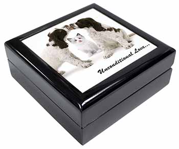 Cocker Spaniel and Kitten -Love Keepsake/Jewellery Box