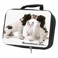 Cocker Spaniel and Kitten -Love Black Insulated School Lunch Box/Picnic Bag