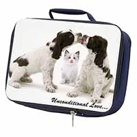 Cocker Spaniel and Kitten -Love Navy Insulated School Lunch Box/Picnic Bag