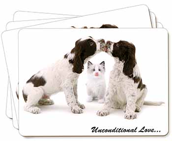 Cocker Spaniel and Kitten -Love Picture Placemats in Gift Box
