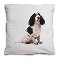 Cocker Spaniel Dog Soft White Velvet Feel Scatter Cushion