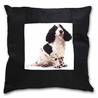 Cocker Spaniel Dog Black Satin Feel Scatter Cushion