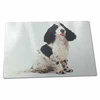 Large Glass Cutting Chopping Board Cocker Spaniel Dog