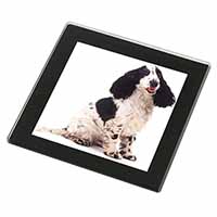 Cocker Spaniel Dog Black Rim High Quality Glass Coaster