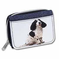 Cocker Spaniel Dog Unisex Denim Purse Wallet