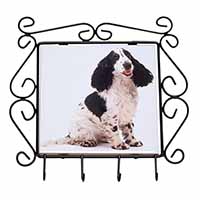 Cocker Spaniel Dog Wrought Iron Key Holder Hooks