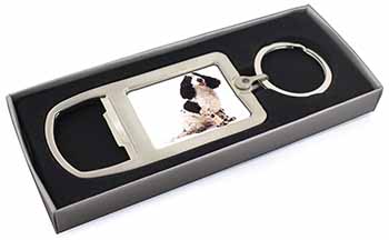 Cocker Spaniel Dog Chrome Metal Bottle Opener Keyring in Box