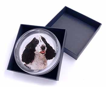 Cocker Spaniel Dog Glass Paperweight in Gift Box