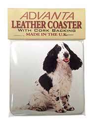 Cocker Spaniel Dog Single Leather Photo Coaster