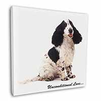Cocker Spaniel With Love Square Canvas 12"x12" Wall Art Picture Print