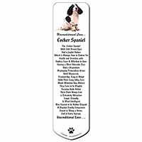 Cocker Spaniel With Love Bookmark, Book mark, Printed full colour