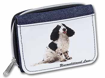 Cocker Spaniel With Love Unisex Denim Purse Wallet