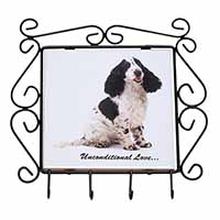 Cocker Spaniel With Love Wrought Iron Key Holder Hooks