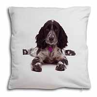 Cocker Spaniel Dog Breed Gift Soft White Velvet Feel Scatter Cushion