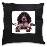 Cocker Spaniel Dog Breed Gift Black Satin Feel Scatter Cushion