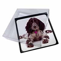 4x Cocker Spaniel Dog Breed Gift Picture Table Coasters Set in Gift Box