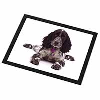 Cocker Spaniel Dog Breed Gift Black Rim High Quality Glass Placemat