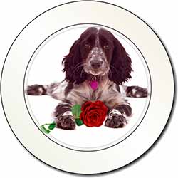 Blue Roan Cocker Spaniel with Rose Car or Van Permit Holder/Tax Disc Holder