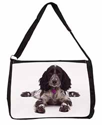 Cocker Spaniel Dog Breed Gift Large Black Laptop Shoulder Bag School/College