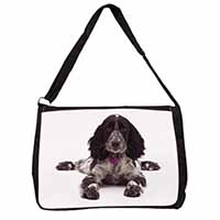 Cocker Spaniel Dog Breed Gift Large Black Laptop Shoulder Bag School/College