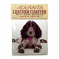 Cocker Spaniel Dog Breed Gift Single Leather Photo Coaster