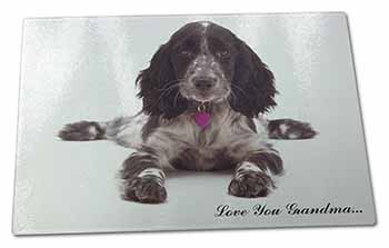 Large Glass Cutting Chopping Board Cocker Spaniel 