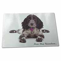 Large Glass Cutting Chopping Board Cocker Spaniel 