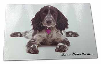 Large Glass Cutting Chopping Board Roan Cocker Spaniel 