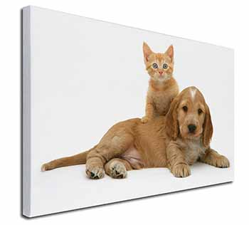 Cocker Spaniel and Kitten Love Canvas X-Large 30"x20" Wall Art Print