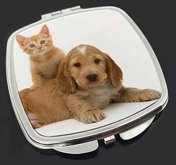 Cocker Spaniel and Kitten Love Make-Up Compact Mirror