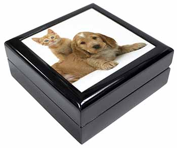 Cocker Spaniel and Kitten Love Keepsake/Jewellery Box