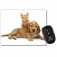 Cocker Spaniel and Kitten Love Computer Mouse Mat