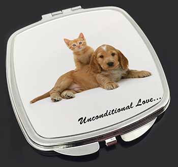 Cocker Spaniel and Kitten Love Make-Up Compact Mirror