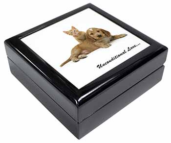 Cocker Spaniel and Kitten Love Keepsake/Jewellery Box
