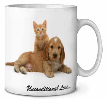 Cocker Spaniel and Kitten Love Ceramic 10oz Coffee Mug/Tea Cup