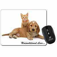 Cocker Spaniel and Kitten Love Computer Mouse Mat