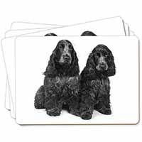 Blue Roan Cocker Spaniel Dogs Picture Placemats in Gift Box
