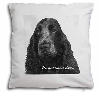 Cocker Spaniel Love Soft White Velvet Feel Scatter Cushion