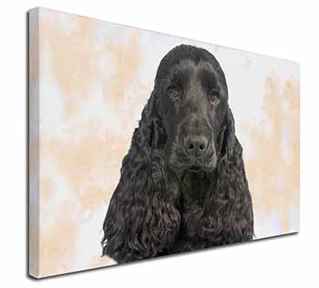 Black Cocker Spaniel Dog Canvas X-Large 30"x20" Wall Art Print