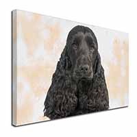 Black Cocker Spaniel Dog Canvas X-Large 30"x20" Wall Art Print