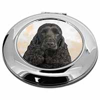 Black Cocker Spaniel Dog Make-Up Round Compact Mirror