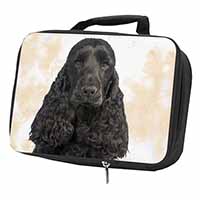 Black Cocker Spaniel Dog Black Insulated School Lunch Box/Picnic Bag