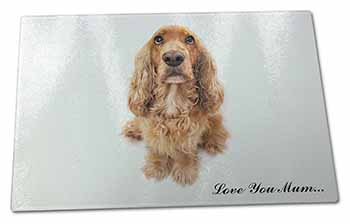 Large Glass Cutting Chopping Board Cocker Spaniel Dog 