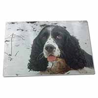 Large Glass Cutting Chopping Board Blue Roan (Black+White) Cocker Spaniel