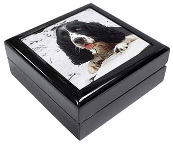 Blue Roan (Black+White) Cocker Spaniel Keepsake/Jewellery Box