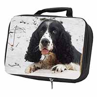 Blue Roan (Black+White) Cocker Spaniel Black Insulated School Lunch Box/Picnic B