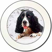 Blue Roan (Black+White) Cocker Spaniel Car or Van Permit Holder/Tax Disc Holder