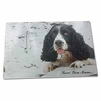 Large Glass Cutting Chopping Board Cocker Spaniel 