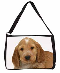 Cocker Spaniel Large Black Laptop Shoulder Bag School/College