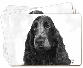 Blue Roan Cocker Spaniel Dog Picture Placemats in Gift Box